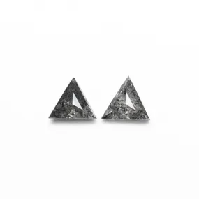 0.25cttw 2pc 3.54x4.06x1.51mm 4.31x3.59x1.54mm Triangle Rosecut Matching Pair 24488-01