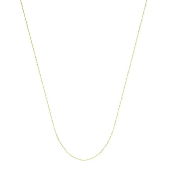 18 INCH YELLOW GOLD BOX CHAIN