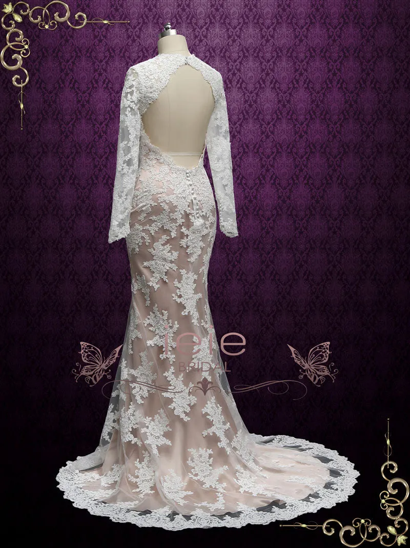 2 Piece Vintage Lace Fit and Flare Wedding Dress VALERIE