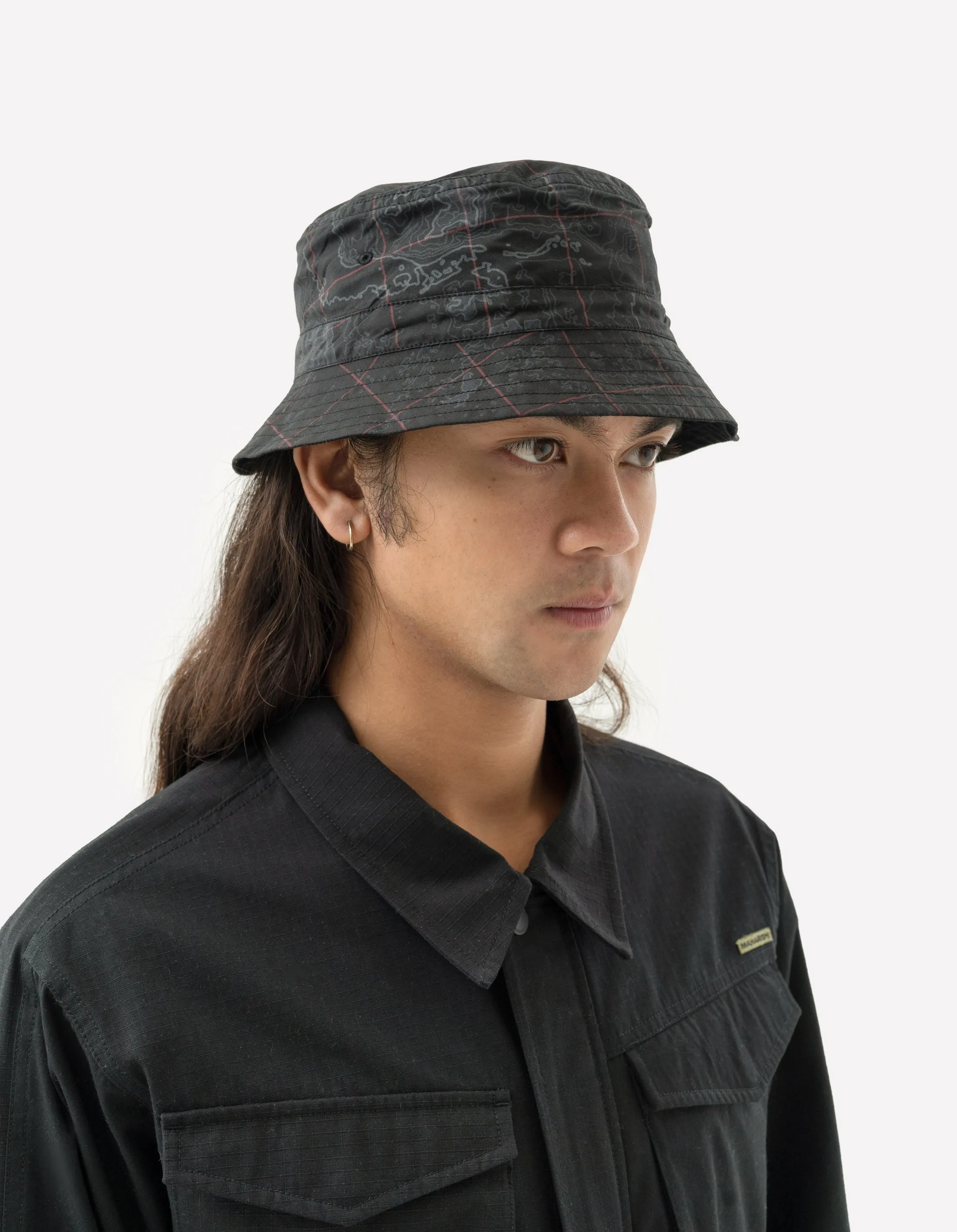 5227 Reversible Contour Bucket Hat Black/Subdued Night