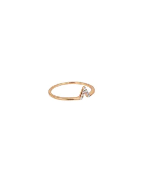 925 Sterling Silver 18kt Rose Gold Plated with CZ Fancy Ring for women