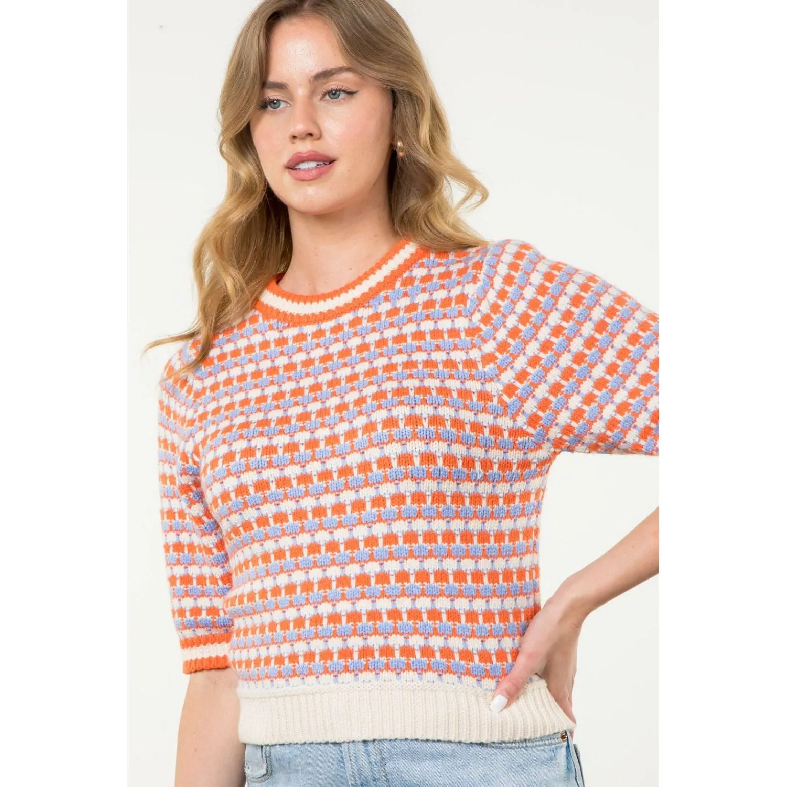 Abella Short Sleeve Knit THML Top