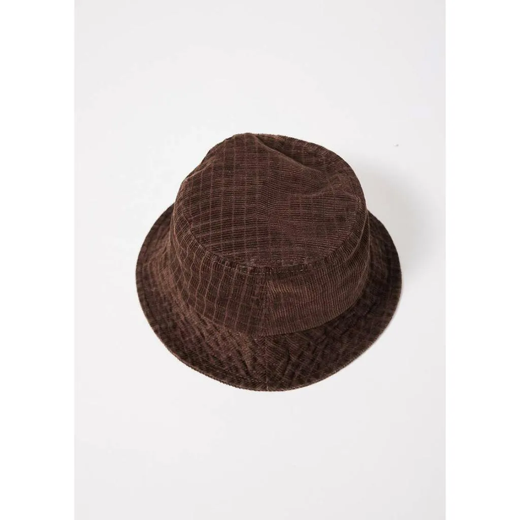 Afends Kaia Hemp Check Corduroy Bucket Hat