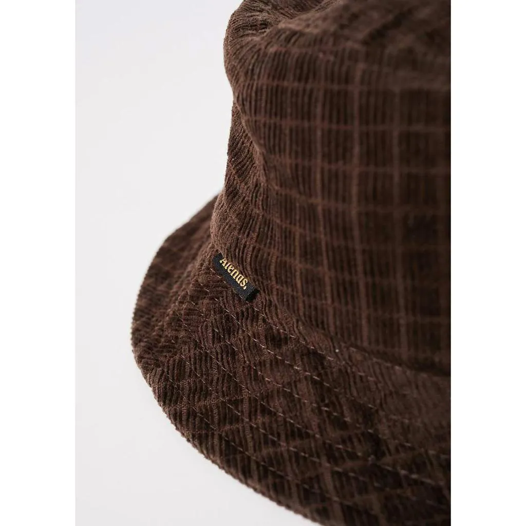 Afends Kaia Hemp Check Corduroy Bucket Hat