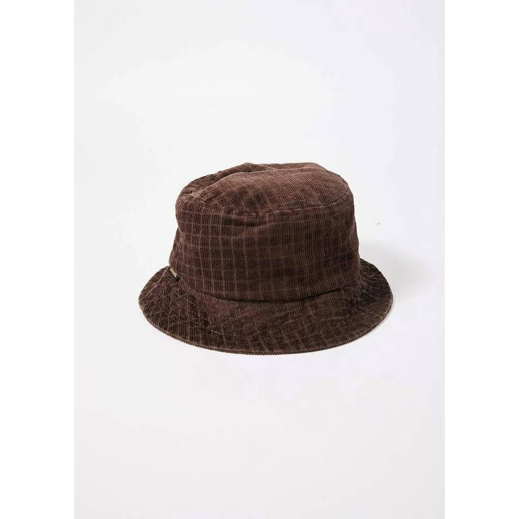 Afends Kaia Hemp Check Corduroy Bucket Hat