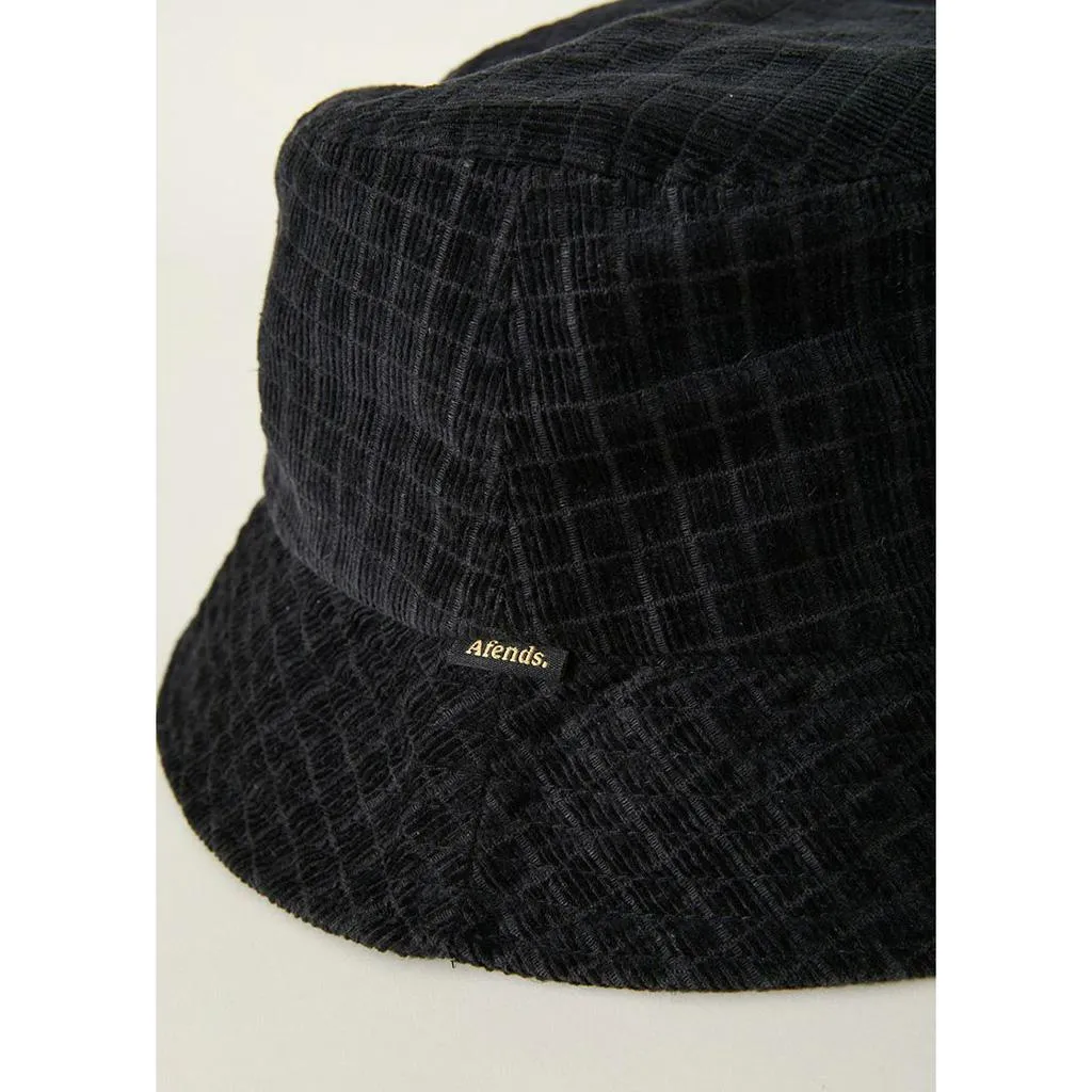 Afends Kaia Hemp Check Corduroy Bucket Hat