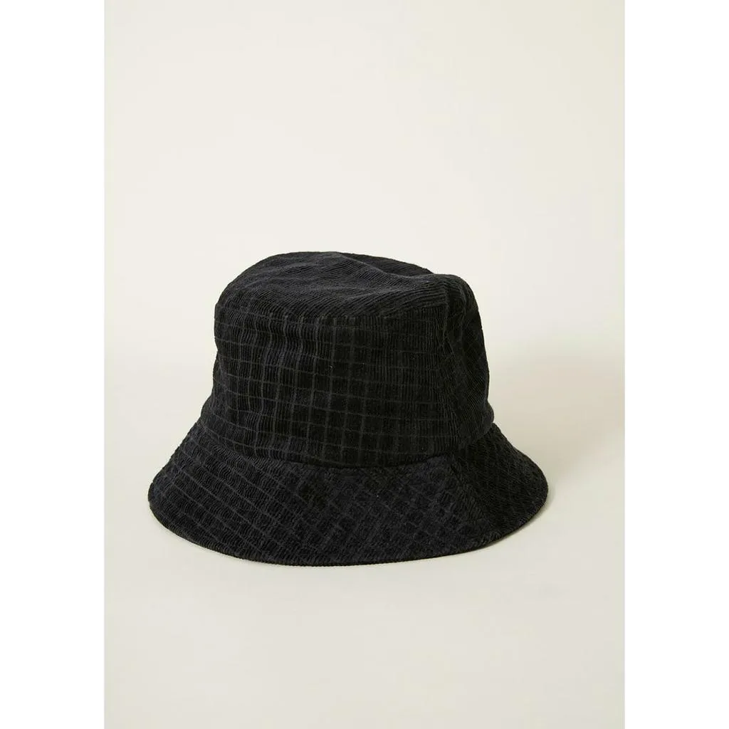 Afends Kaia Hemp Check Corduroy Bucket Hat