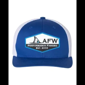 AFW Fishing Patch Hat - Royal - White Flextfit