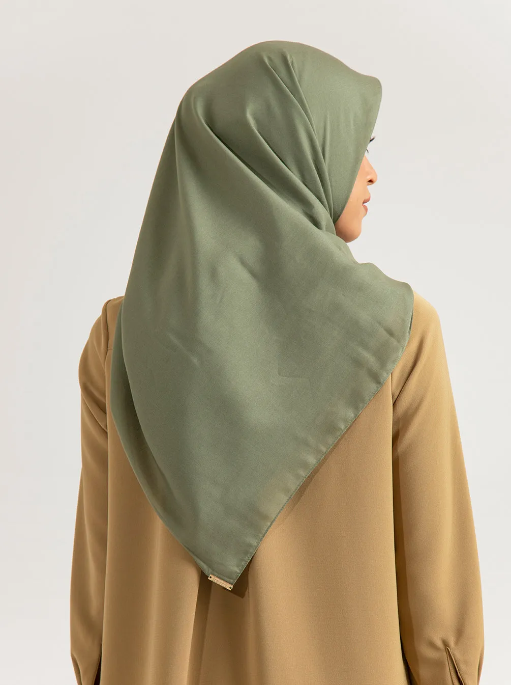 AIRY VOAL SCARF PLAIN OAK MOSS