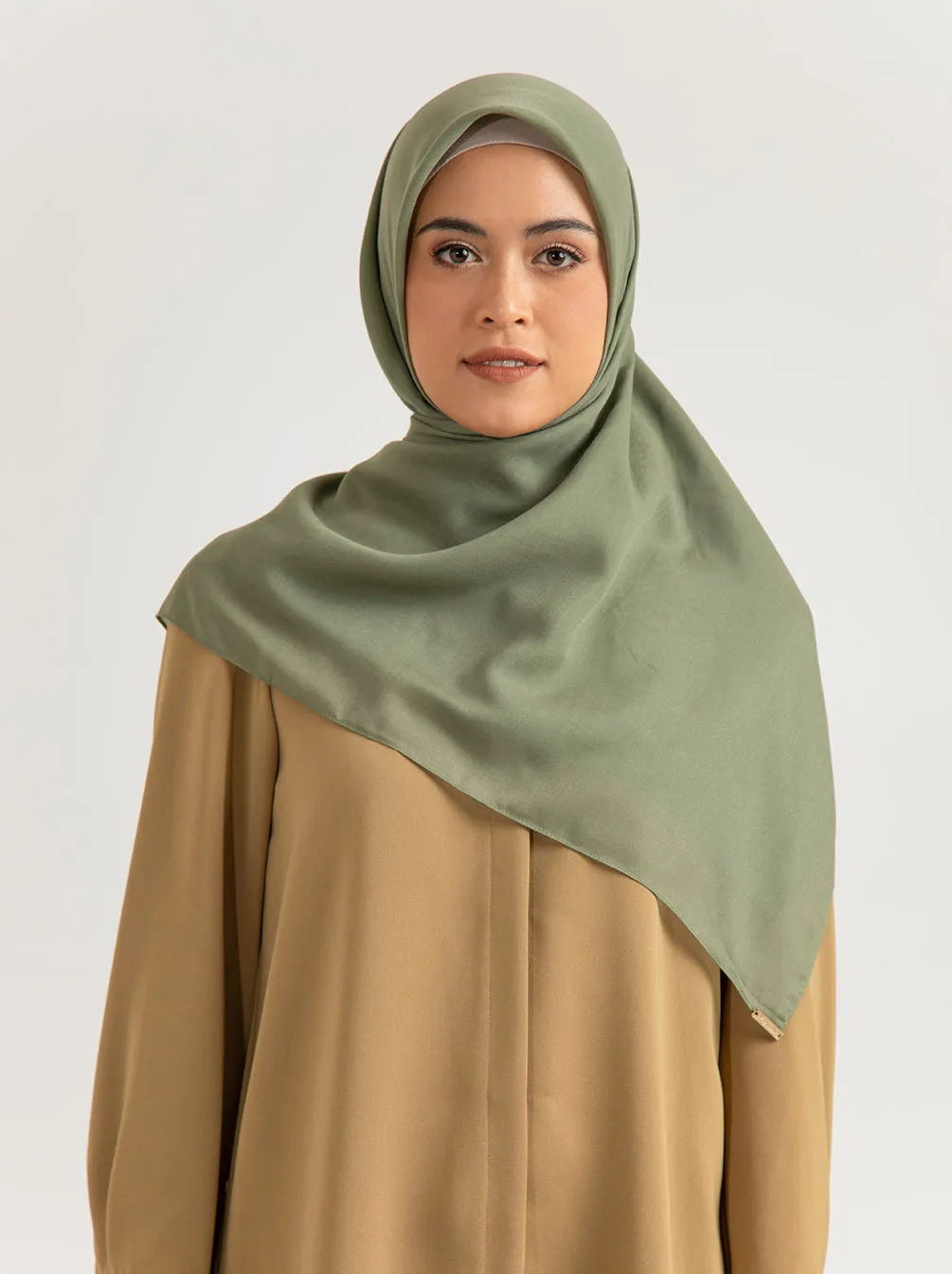 AIRY VOAL SCARF PLAIN OAK MOSS