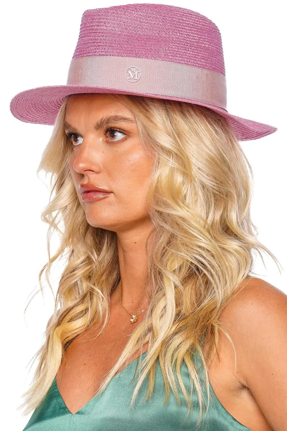 Andre Bubblegum Straw Fedora Hat