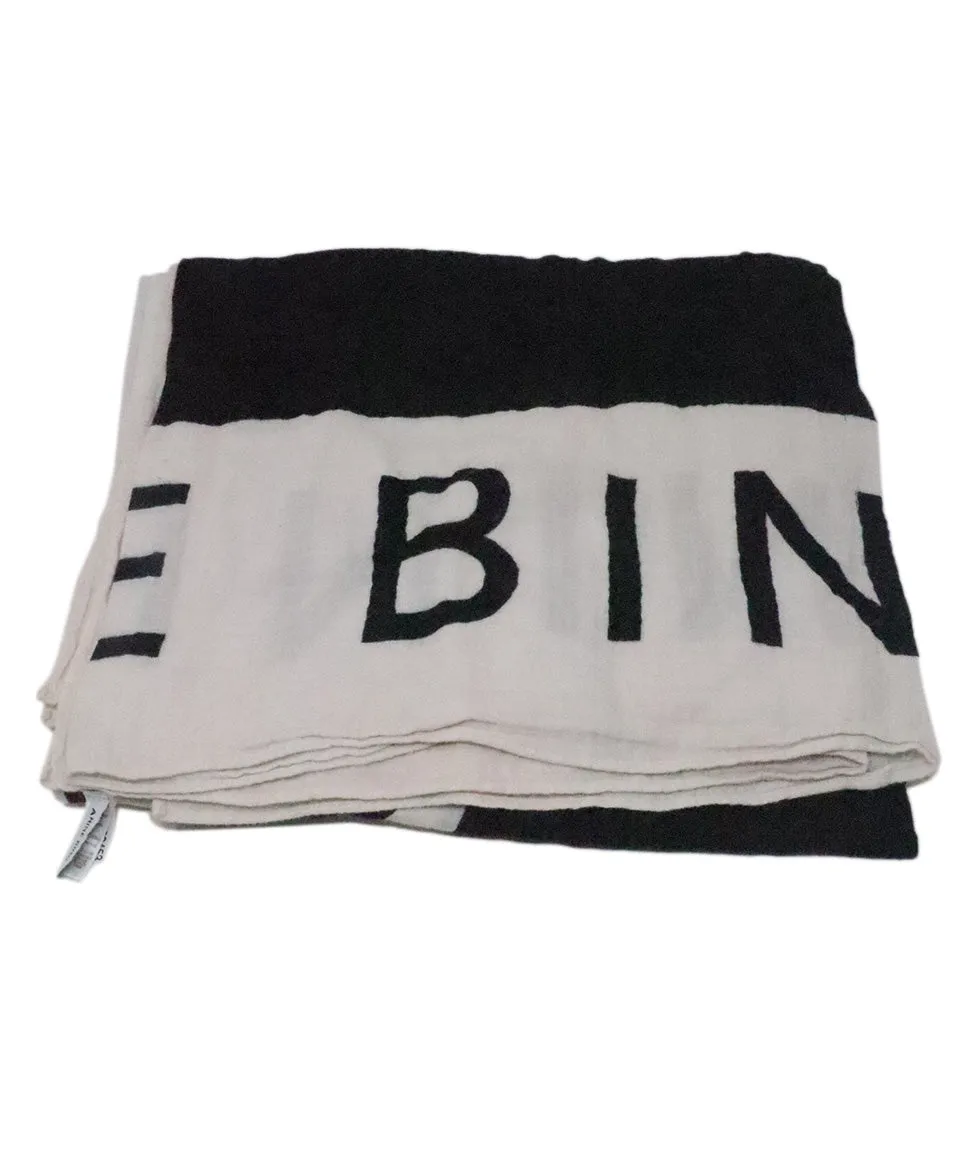 Anine Bing B&W Cotton Shawl