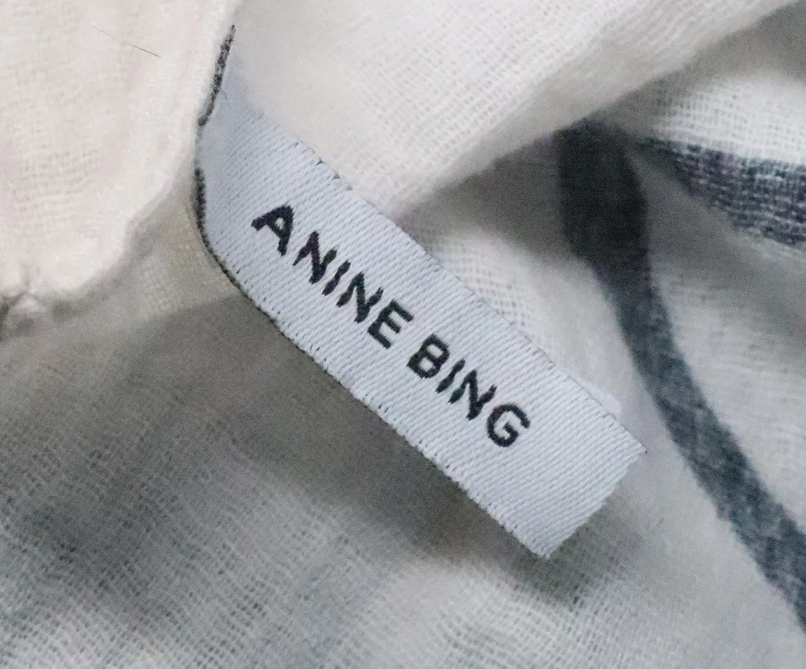 Anine Bing B&W Cotton Shawl