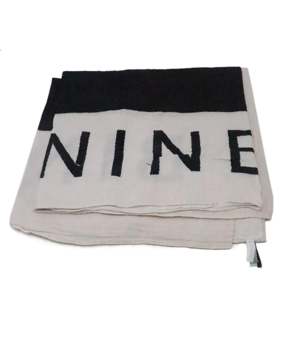 Anine Bing B&W Cotton Shawl