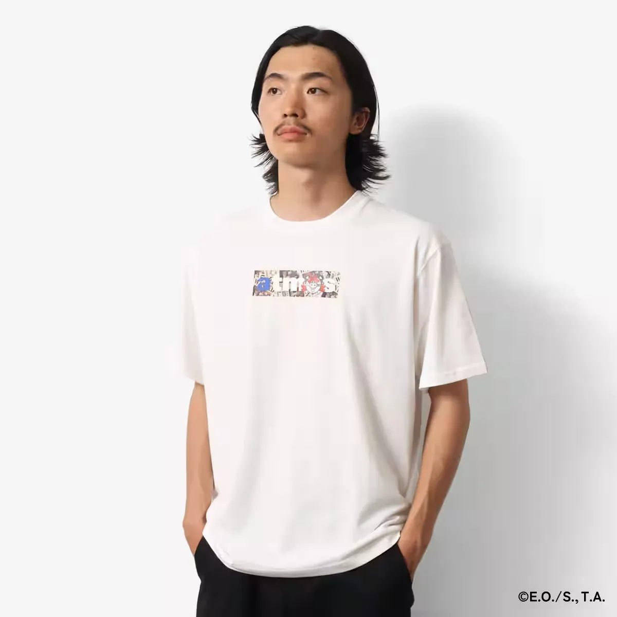 ATMOS X ONE PIECE WANTED POSTER BOX LOGO T-SHRTS WHITE X KID