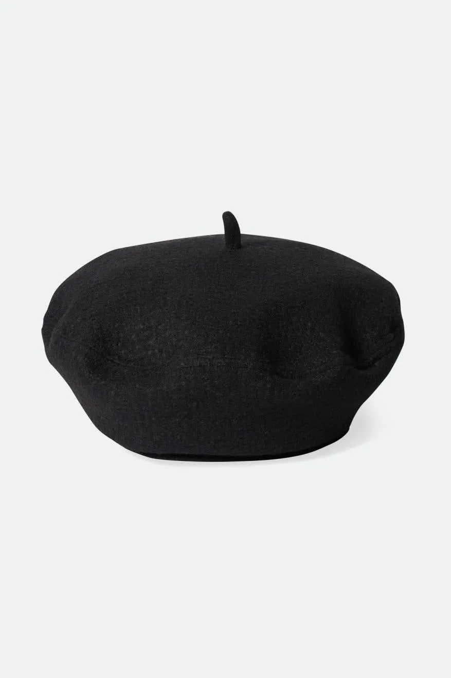 Audrey II Beret - Black Boucle