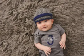 Baby newsboy hat - Baby boy coming home hat Baby Booties - Newborn boy hat - Coming home outfit - Newsboy hat - Newsboy cap, Crochet