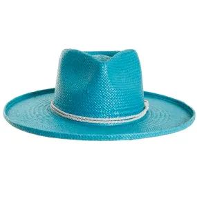 Bailey | Womens Turquoise Sun Straw Hat Western Cowgirl Hat - Bourbon Cowgirl