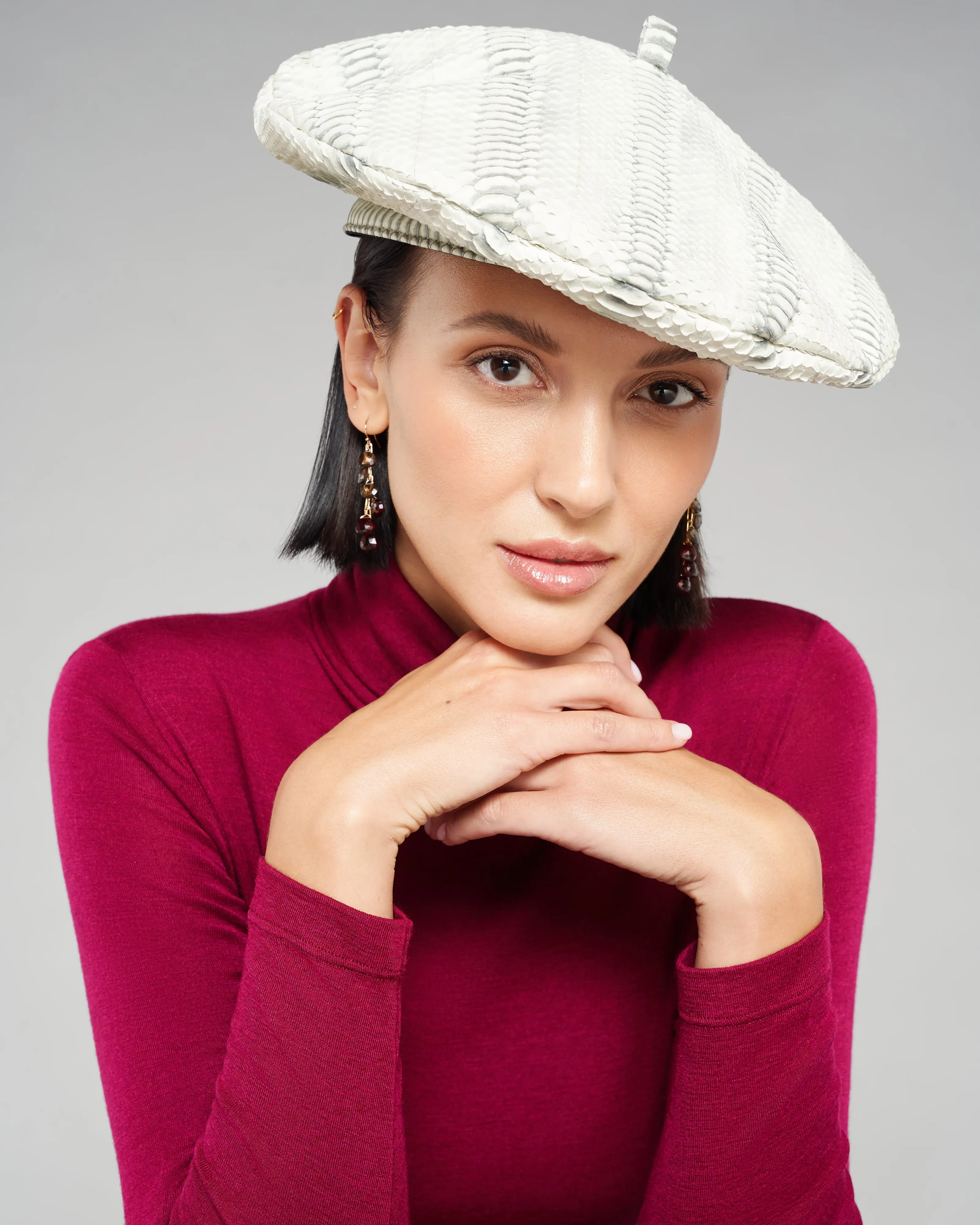 Barbados Black and White Beret