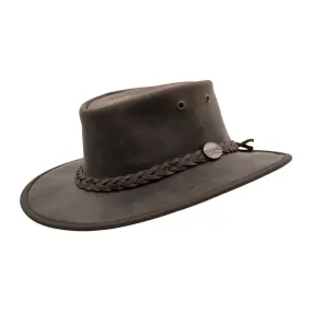 Barmah Bronco Foldaway Leather Hat