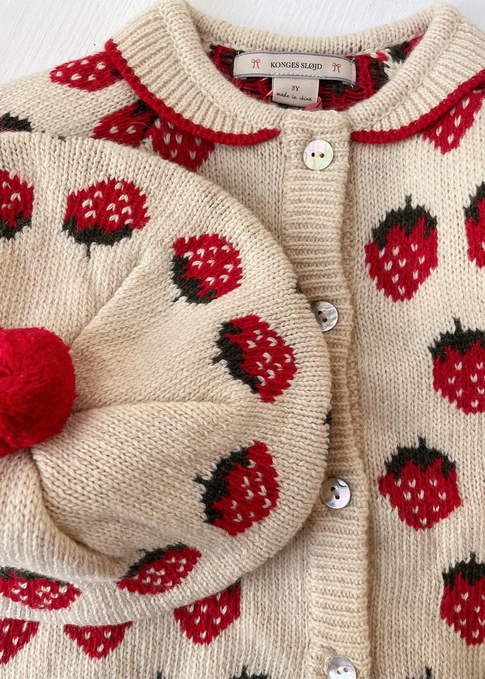 Belou Knit Beret in Strawberry