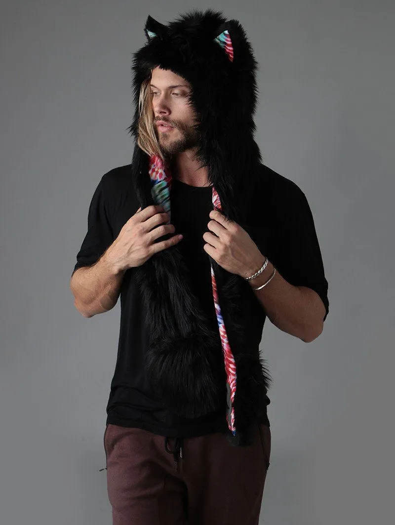 Black Wolf TieDye SpiritHood