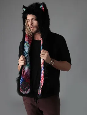 Black Wolf TieDye SpiritHood