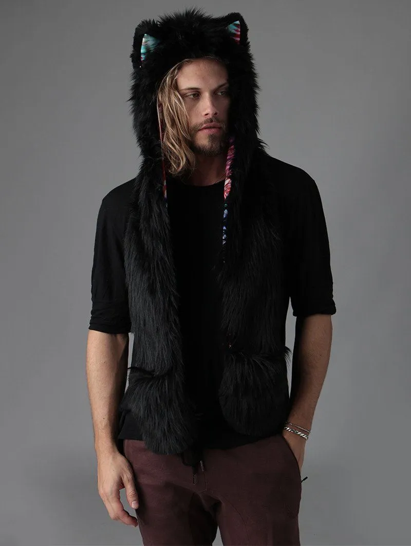 Black Wolf TieDye SpiritHood