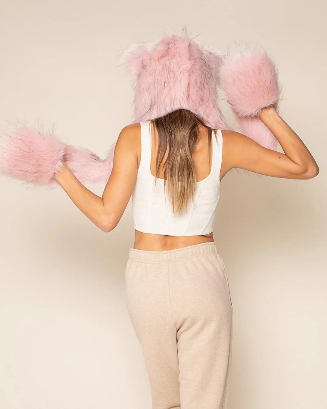 Blush Bear Collector Edition Faux Fur Hood | Women's