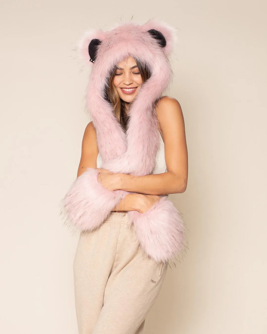 Blush Bear Collector Edition Faux Fur Hood | Women's