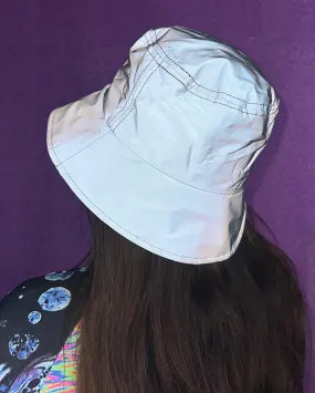 Bright AF Silver Reflective Bucket Hat