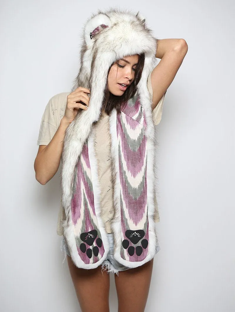 Brown Husky Purple Rain SpiritHood