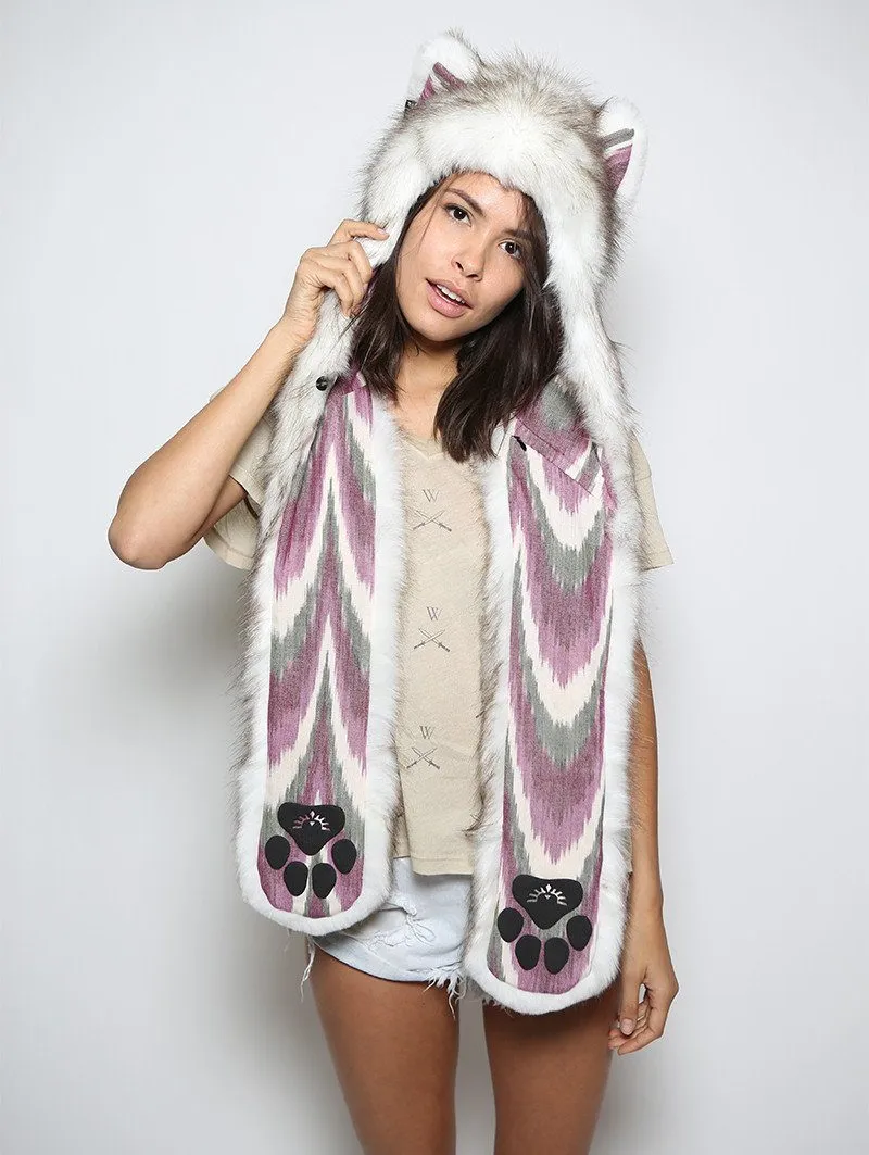 Brown Husky Purple Rain SpiritHood