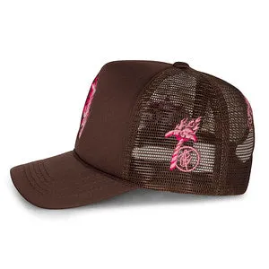 Brown "All Star" LA Design Trucker Hat