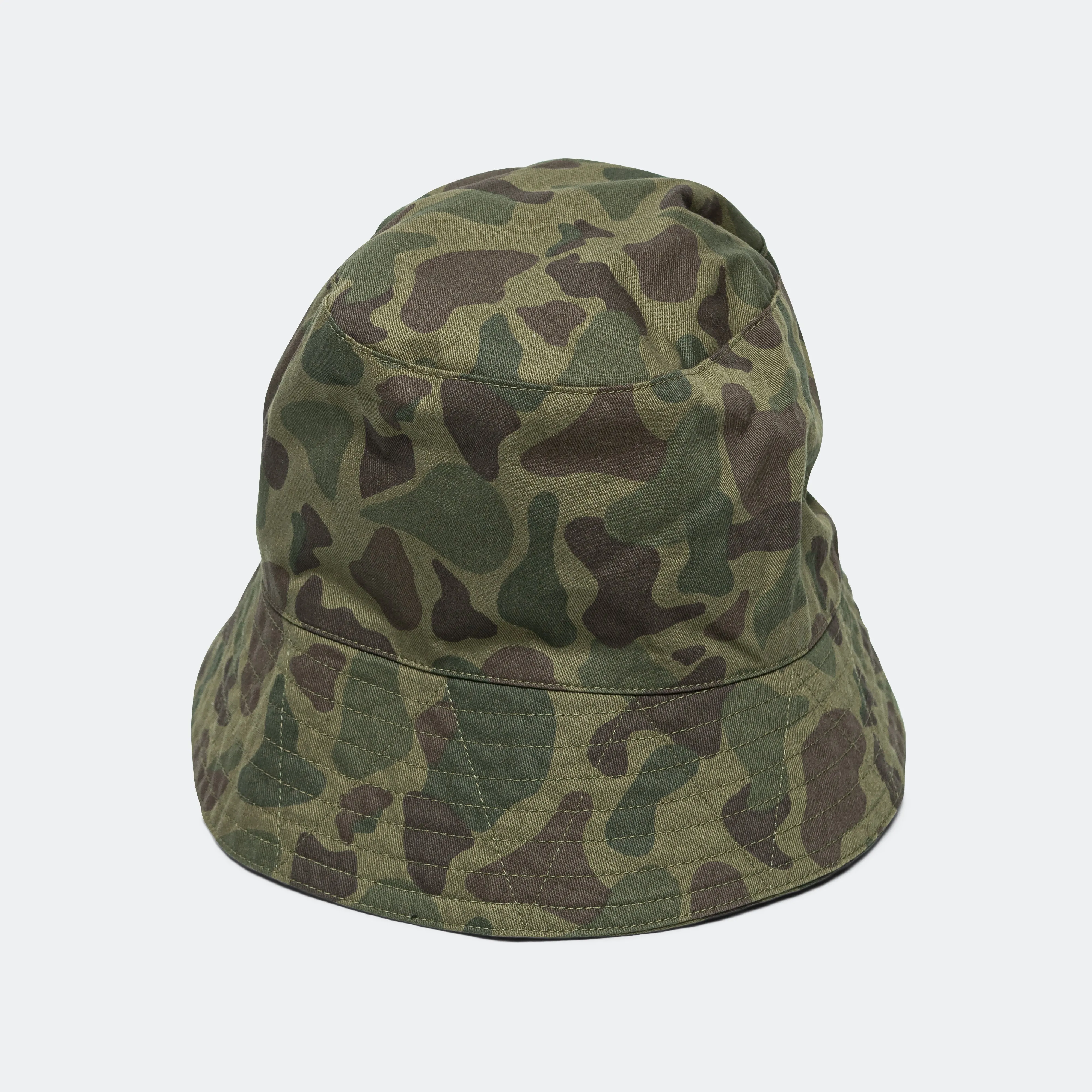 Bucket Hat - Olive Camo 6.5oz Flat Twill