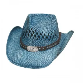 Bullhide Wild And Blue Straw Cowgirl Hat Style 2841