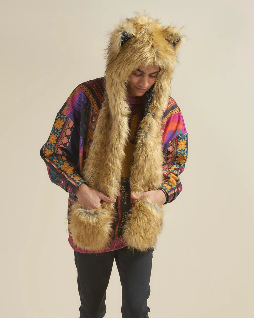 Calacas Wolf Collector Edition Faux Fur Hood | Men's