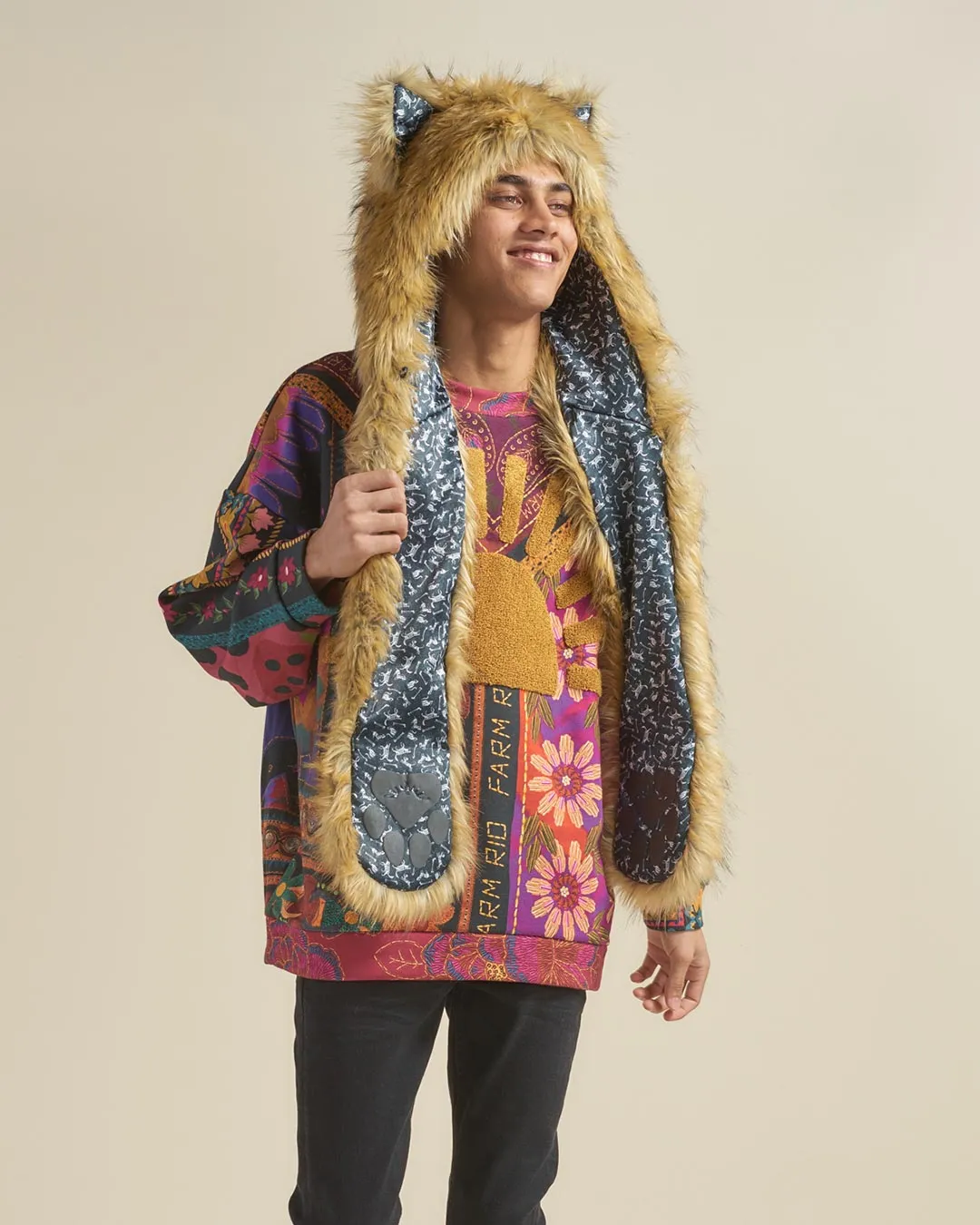 Calacas Wolf Collector Edition Faux Fur Hood | Men's