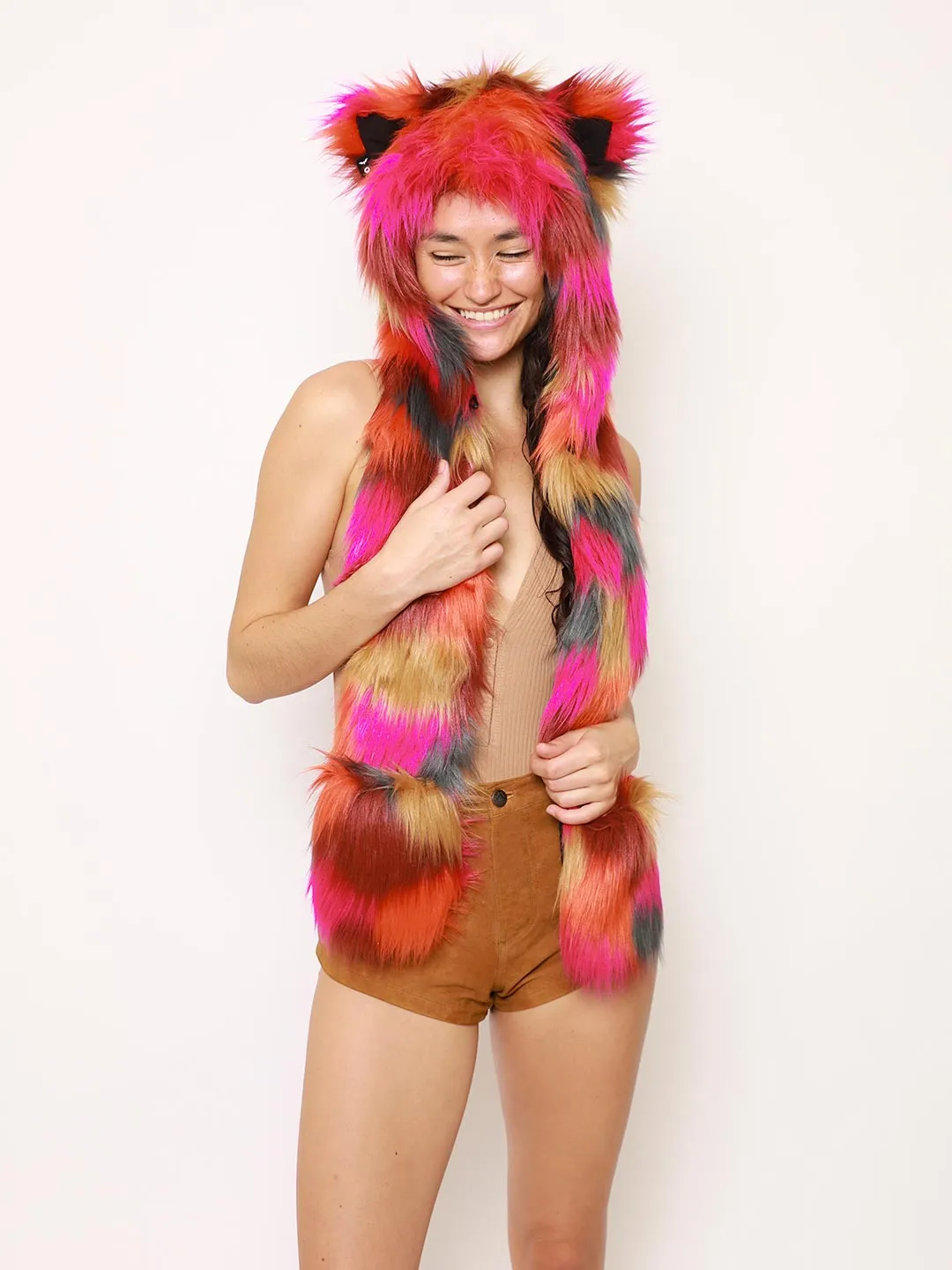 Calico Leopard Collector Edition Faux Fur Hood