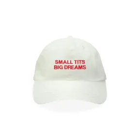 Cap "small tits big dreams" - white