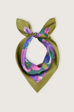 Capucine Floral-Print Silk Scarf