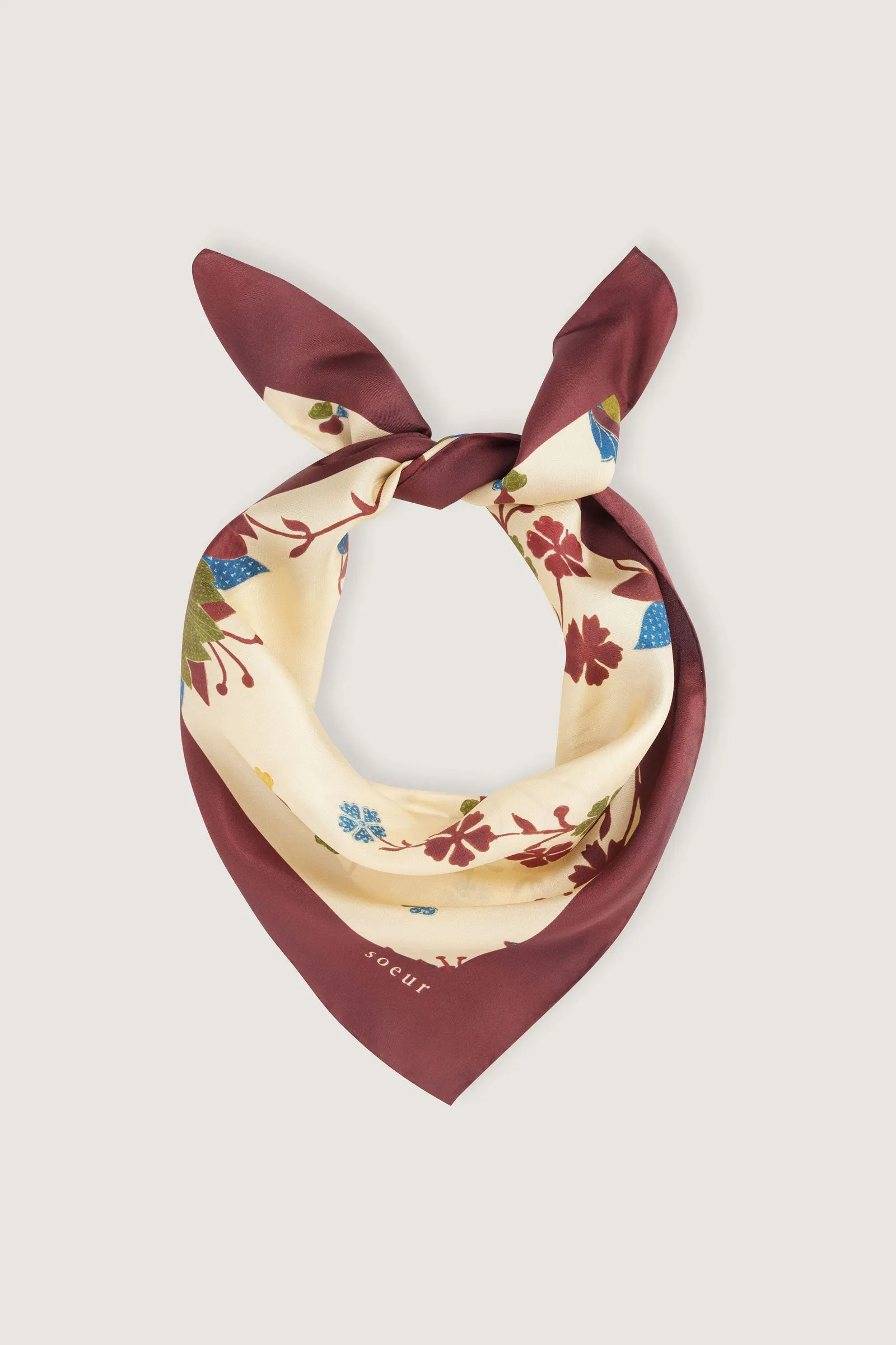 Capucine Floral-Print Silk Scarf