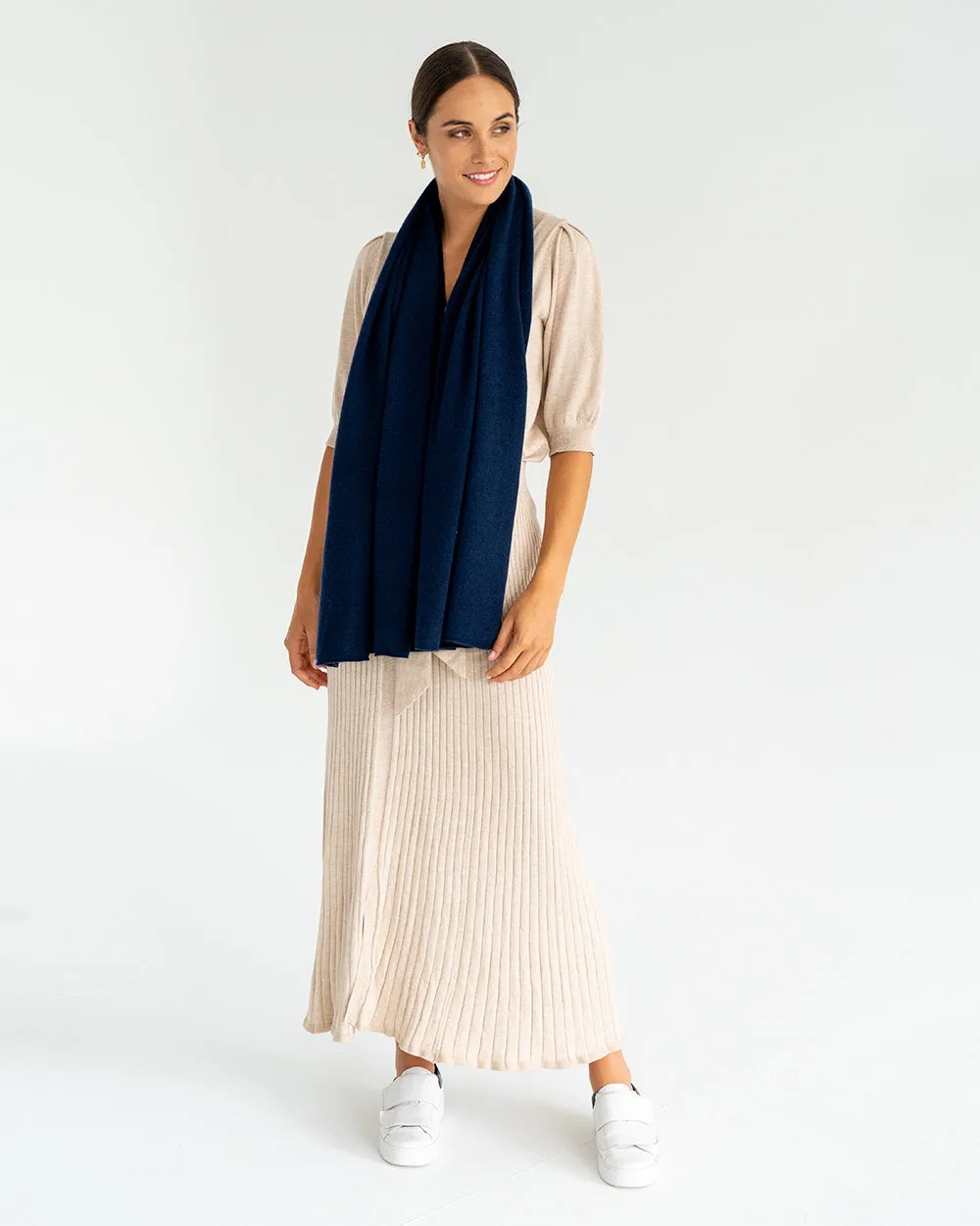 Cashmere Caplet - Navy