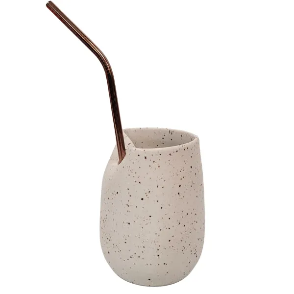 Ceramic Sipper Cup - White