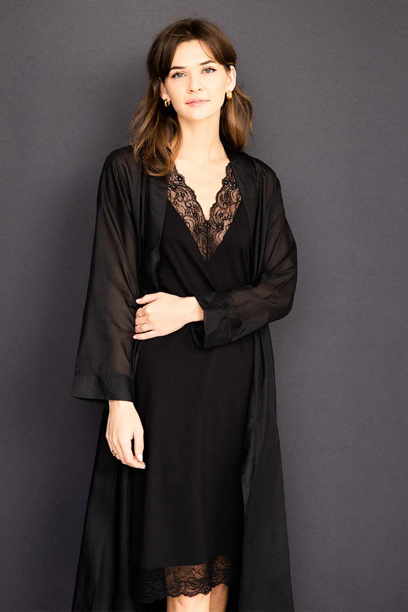 Classic Long Robe Cotton/Silk