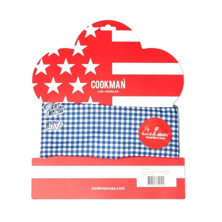 Cookman Chef's Scarf - Gingham : Navy