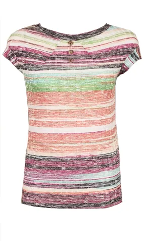 CORA Sunset Stripe Tee