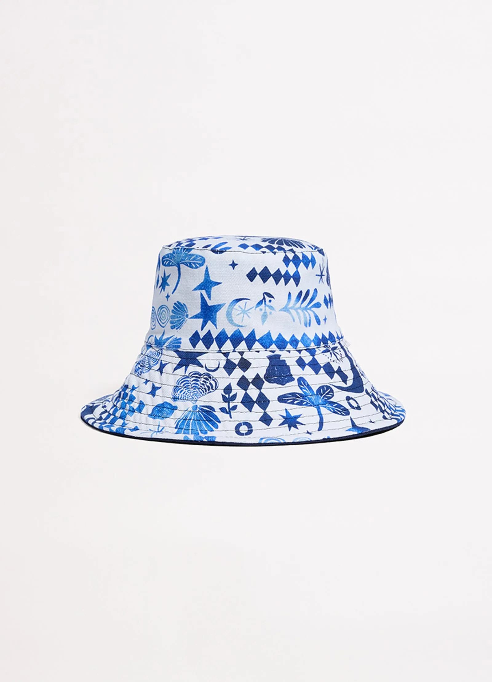 Corfu Reversible Bucket Hat - Azure