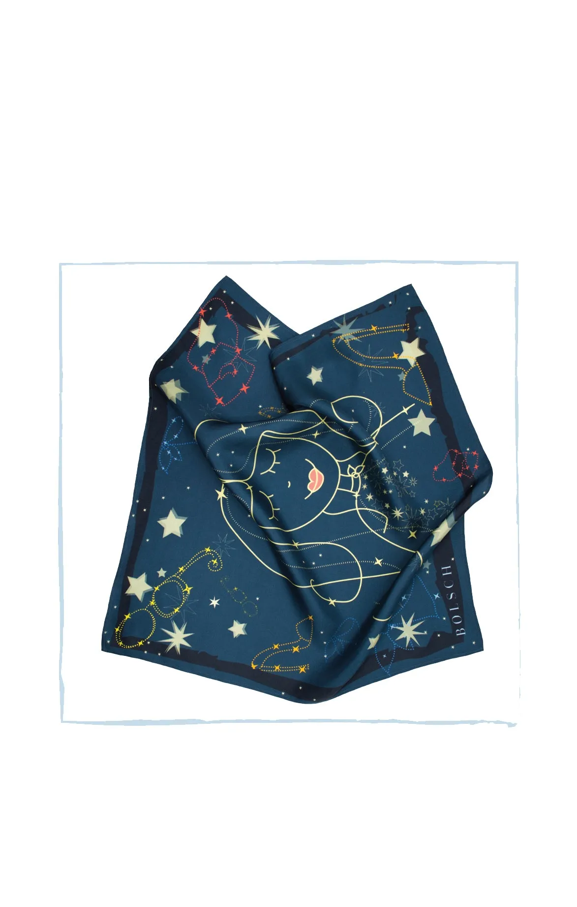 Premium Childs Constellation Print Pure Silk Scarf