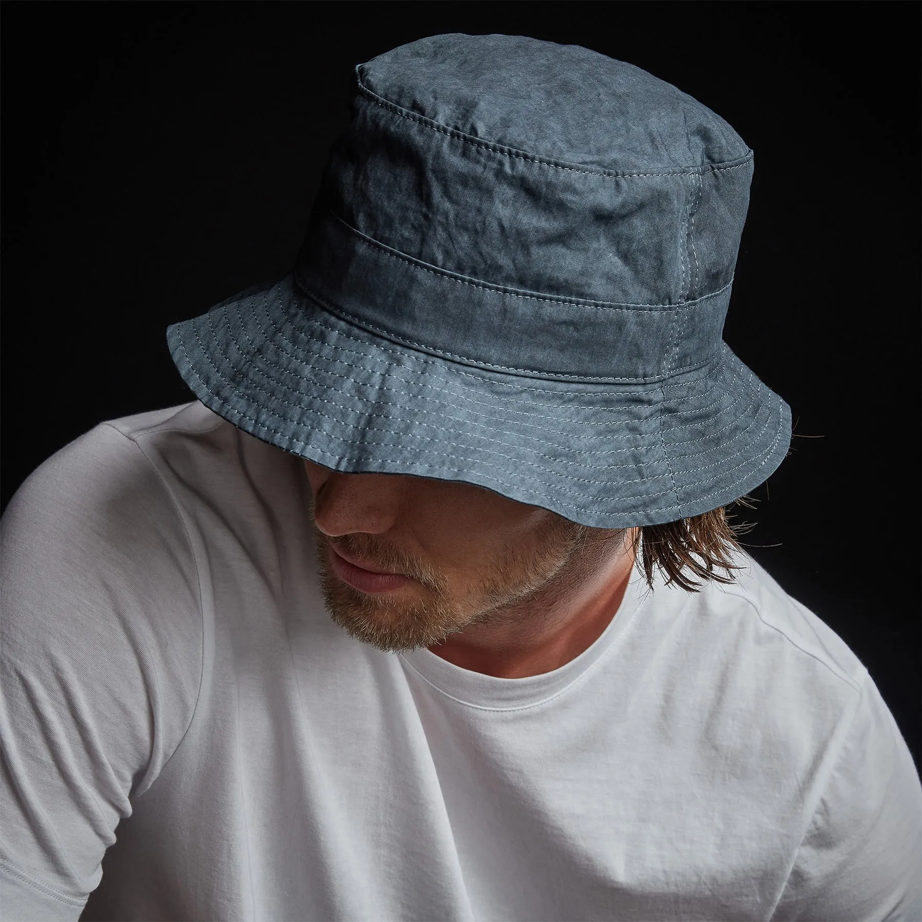 Cotton Metal Poplin Bucket Hat - Maine Pigment